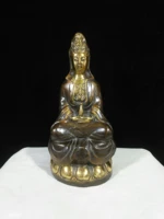 9chinese folk collection old bronze cinnabar gilt sleeping buddha sakyamuni meditating buddha ornaments town house exorcism