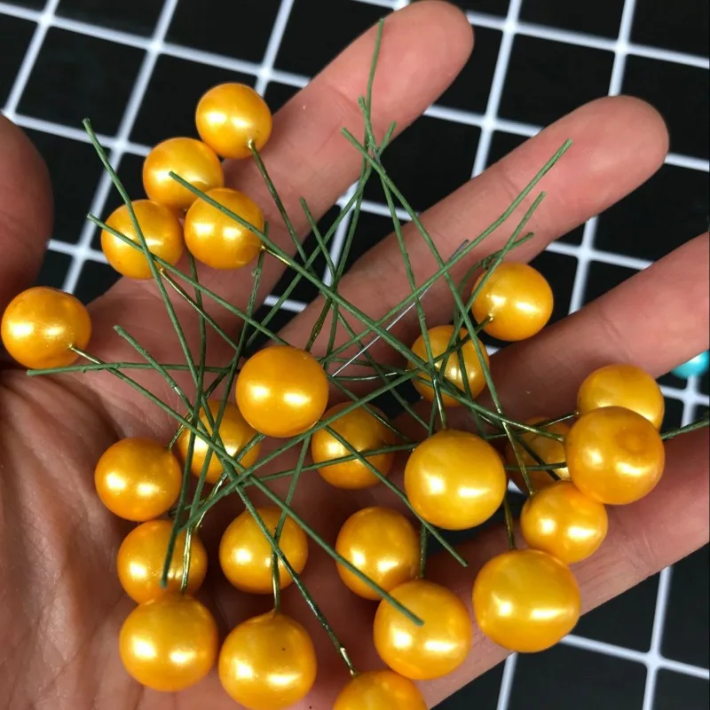 50 шт. искусственные красные ягоды остролиста Рождество DIY для дома садовые украшения Рождественские принадлежности 1,2 см