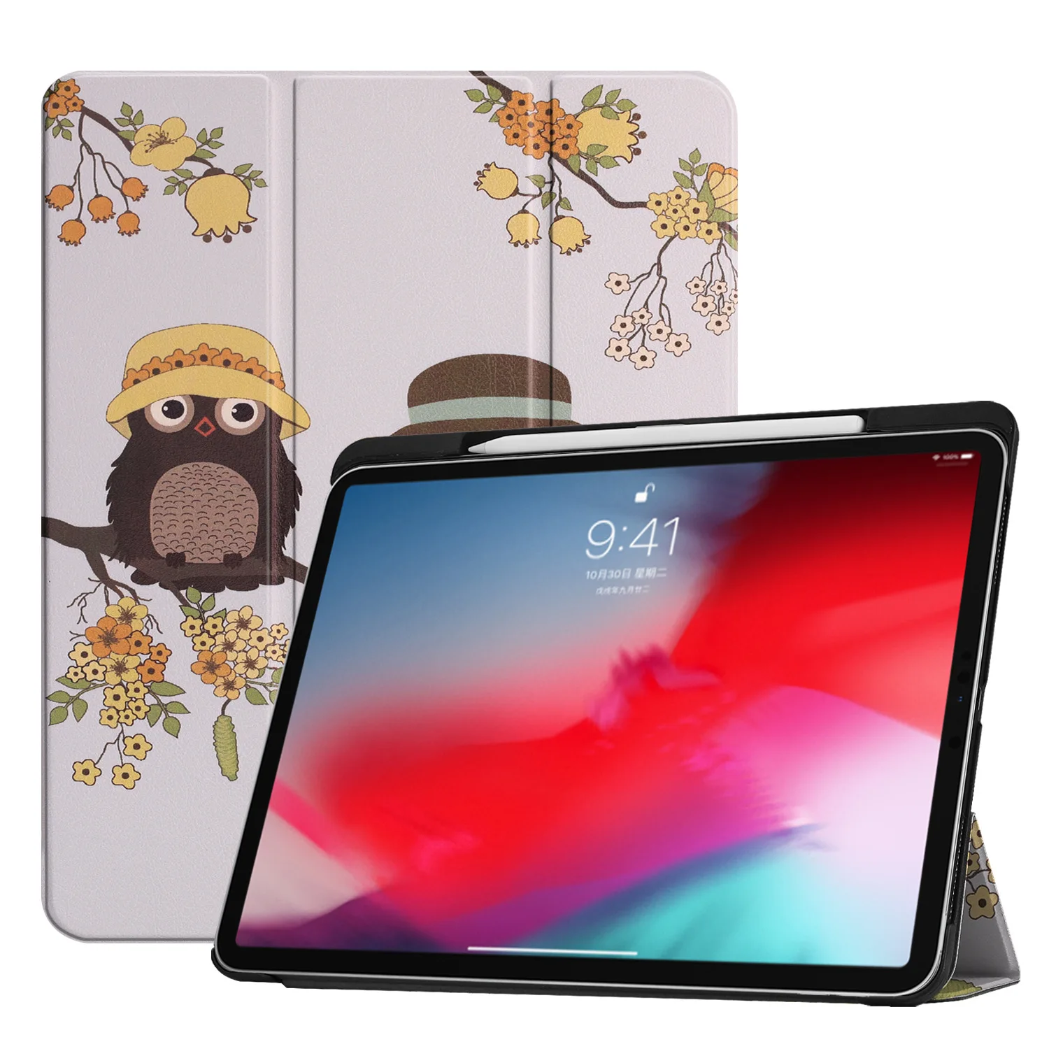 GOOJODOQ Funda для iPad Pro 11 чехол с держателем-карандашом Поддержка беспроводной зарядки для Apple Pencil 2 для iPad Pro 11 чехол - Цвет: Color-1