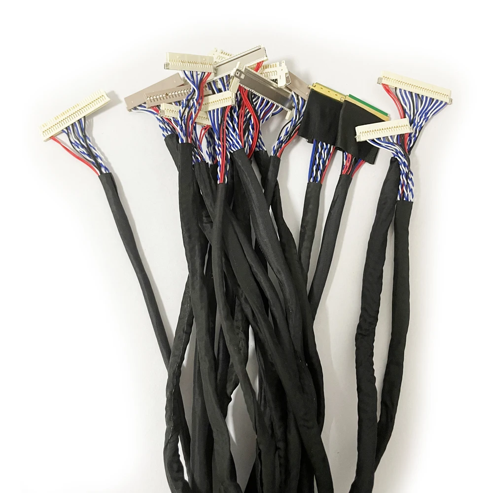 17pcs lvds cable kit 20p 30p 40p 1ch/2ch 6bit/8bit common use for 10-27 inch screen 60 hz LCD 25cm | Компьютеры и офис