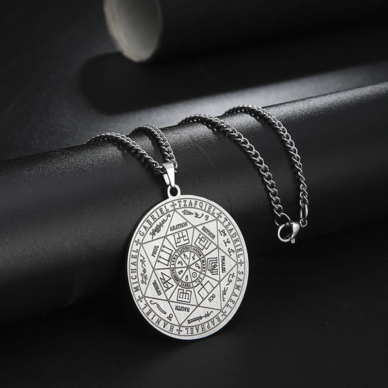 Wicca 7 Archangels Sigil ожерелья с подвесками для мужчин и женщин колдовство кулон