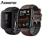 Ремешок для смарт-часов AKBNSTED 20 мм из кожи и силикона, браслет для Garmin BenzVivoactive 3 HRXiaomi Huami Amazfit Bip YouthGTSGTR 42 мм