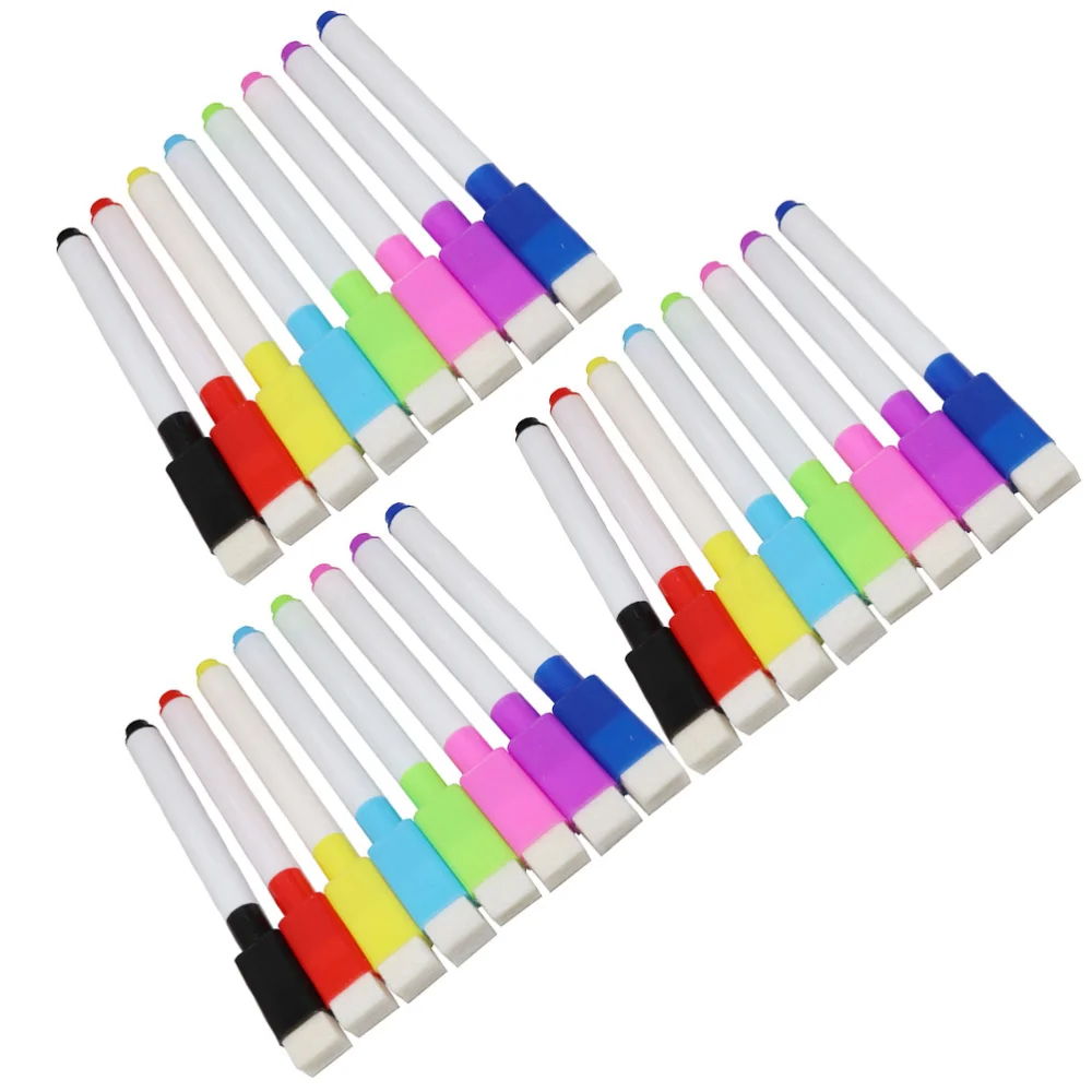 

1 Set 24pcs Colorful Magnetic Markers with Eraser Cap for Home (Assorted Color)