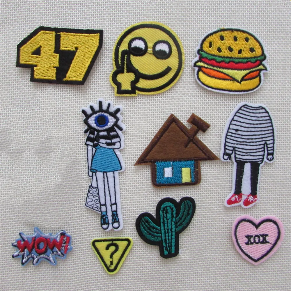 Высокое качество Мультфильм Патчи горячего расплава клей аппликация вышивка