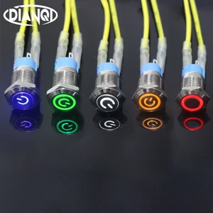 12 мм Плоская Круглая Головка водонепроницаемый выключатель без фиксации металлический кнопочный переключатель светодиодный светильник автомобильный рожок автоматические переключатели мощность самовосстановление