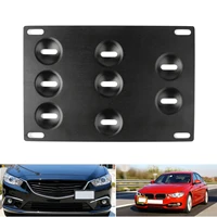 areyourshop universal black auto car front bumper tow hook license plate mounting bracket car license plate car accessories
