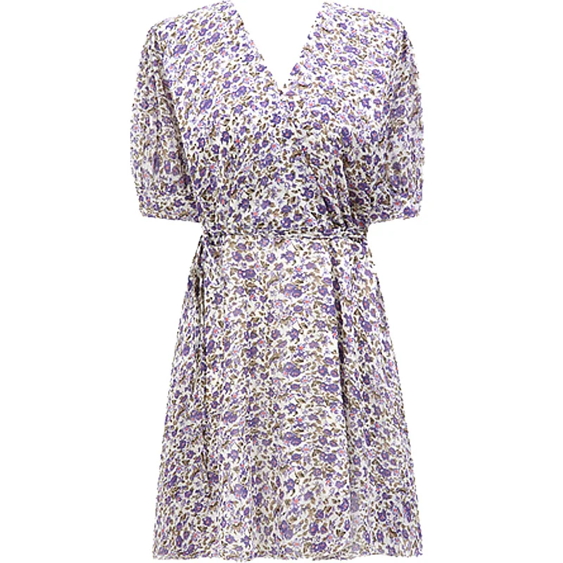 

Korean Style Summer New Fresh Vintage Floral French Dress Puff Sleeve A- line Skirt Waist Slimming Small Man