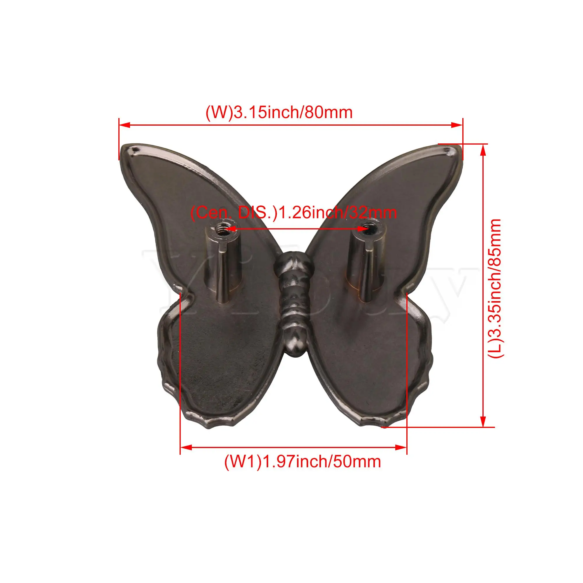 

Vintage Butterfly Shape Knob Green Bronze Drawer Pull Handle Pack of 2