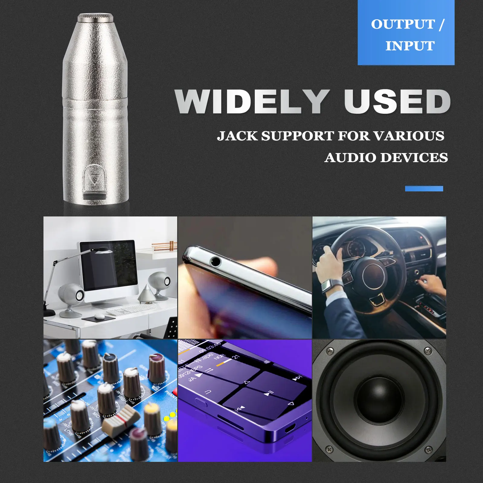 

1pc Professional Microphone Connector Converter Audio Sound Mixer Adapter