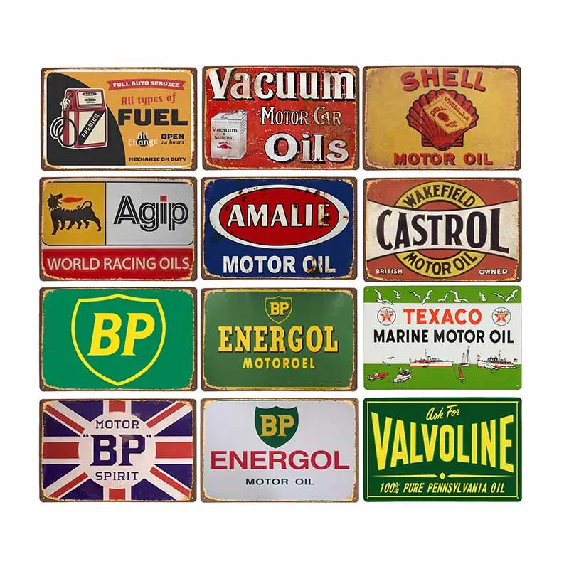 

Castrol Motor Oil Metal Tin Signs Wall Plaque Vintage Art Poster Painting Plate Gas Station Pub Club Garage Decoration 8x12 Inch