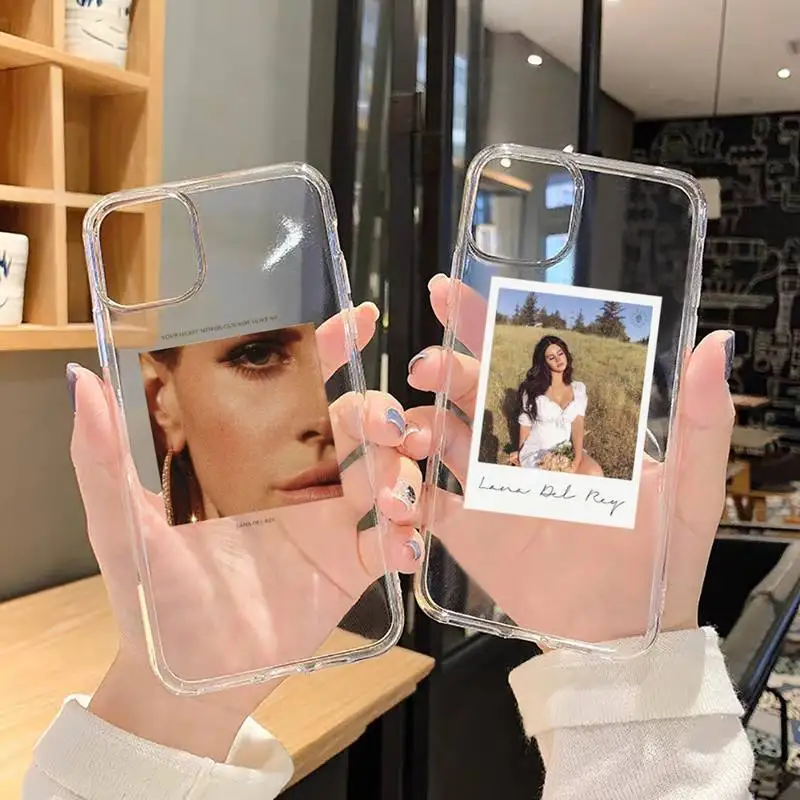 

Lana Del Rey Phone Case Transparent for iPhone 6 7 8 11 12 s mini pro X XS XR MAX Plus SE Clear mobile bag