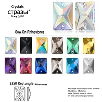 ctpa3bi flatback glass sewing rhinestones strass rectangle beads diy crafts crystal stones for needlework garment decoration