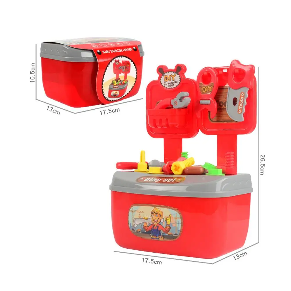 

22pcs Repair Toolbox Kit House Play Puzzle Toy for Children Kids Birthday Gifts Developing Logical Thinking Reasoning