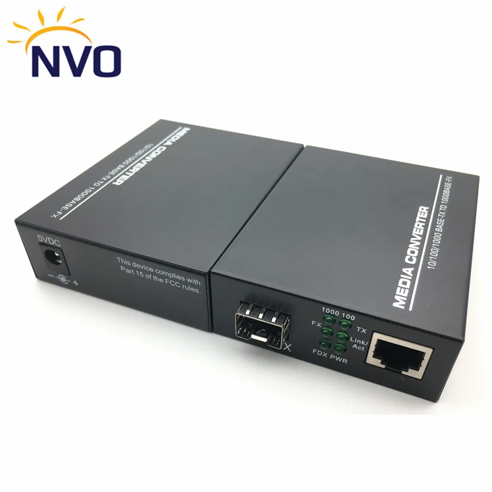Гигабитный волоконный медиа-конвертер 10/100 Мбит/с SM Fiber SFP и RJ-порт внешний