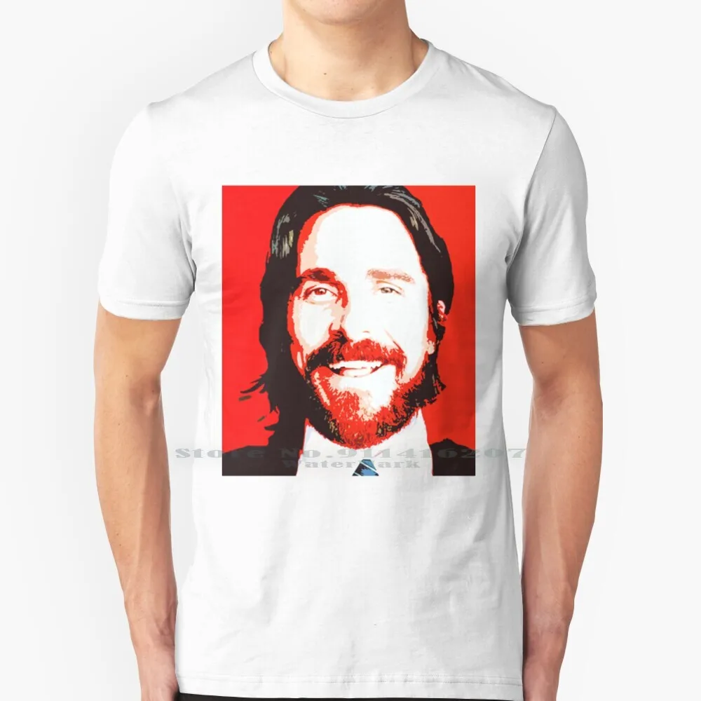 Футболка Christian Bale 100% чистый хлопок большие короткие футболки