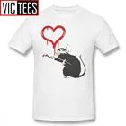 Мужские футболки Bansky, вдохновленные рисунками Бэнкси, Мужская смешная футболка с рисунком, большая футболка