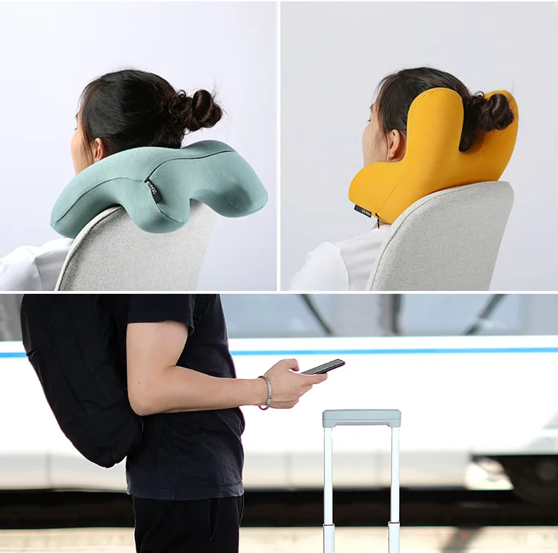 

Modern and Simple Memory Foam Pillow Cushion Creative Solid Color Office Home Lunch Break Lying Pillow Household Items