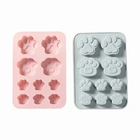 diy10 with puppy footprint silicone cake mold cat claw handmade soap mold high temperature and cold soap food supplement moldls