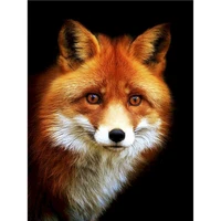 gatyztory 60x75cm frame fox diy painting by numbers handpainted animal oil painting modern home art canvas colouring
