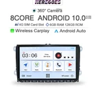 Автомобильный мультимедийный плеер 2DIN, 6G 128 ГБ DSP Android 10 для VW Skoda Seat Octavia Golf Touran Passat B6 Polo LADA