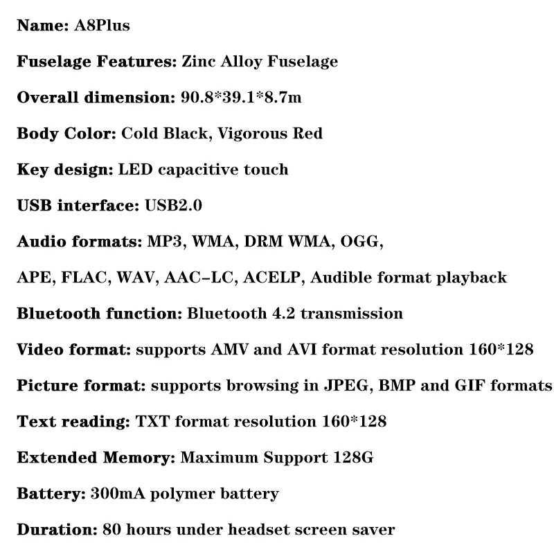 Новая версия MP3-плеер с громкоговоритель Bluetooth экран и встроенный 8G HiFi портативный плеер с радио/FM/запись