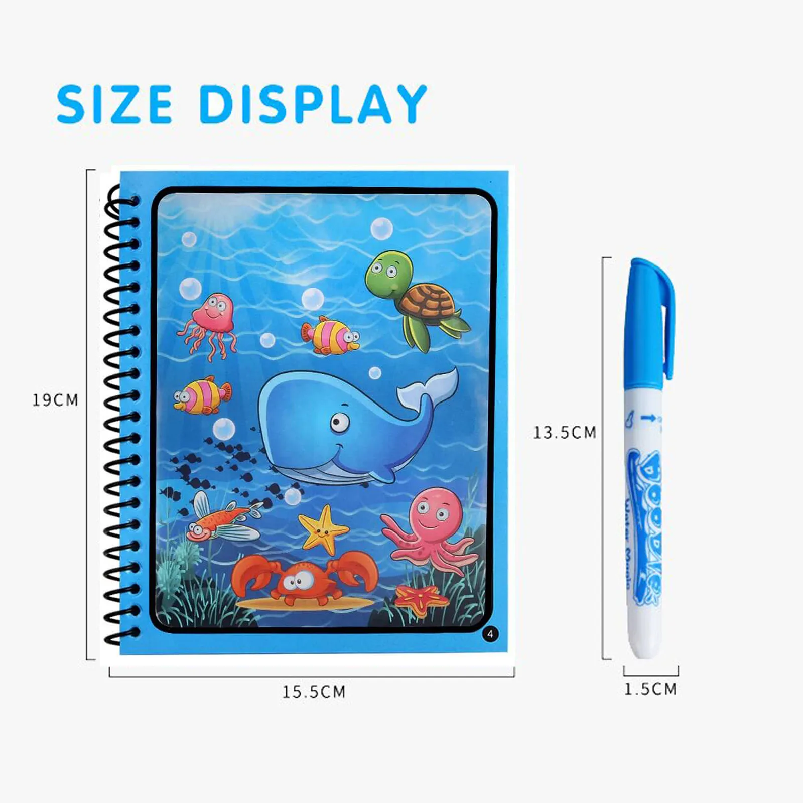 

Montessori Toys Reusable Coloring Book Magic Water Drawing Book Sensory Early Education Toys For Boys Girls Xmas Birthday Gifts