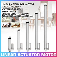 new 1500n 100 500mm aluminum alloy linear actuator motor ip54 dc12v electric motor linear actuator