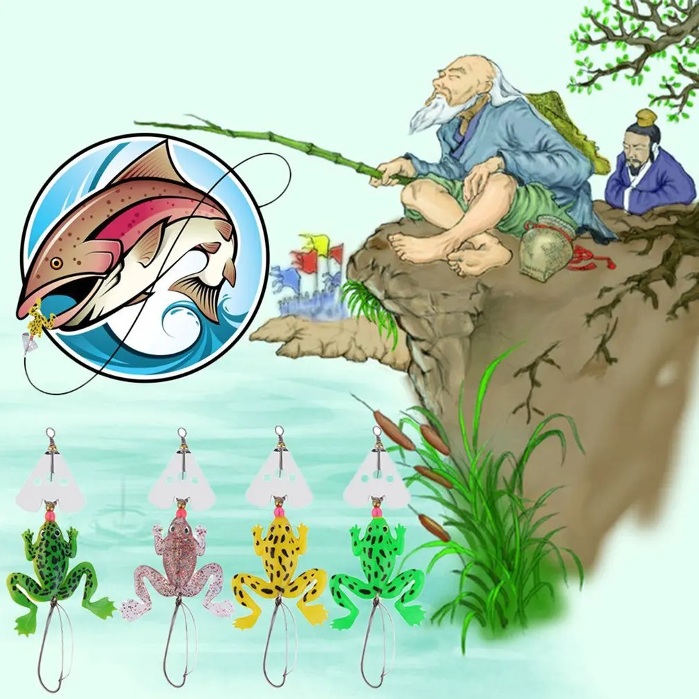 1 шт. стильная резиновая лягушка мягкие рыболовные приманки приманка для рыбалки