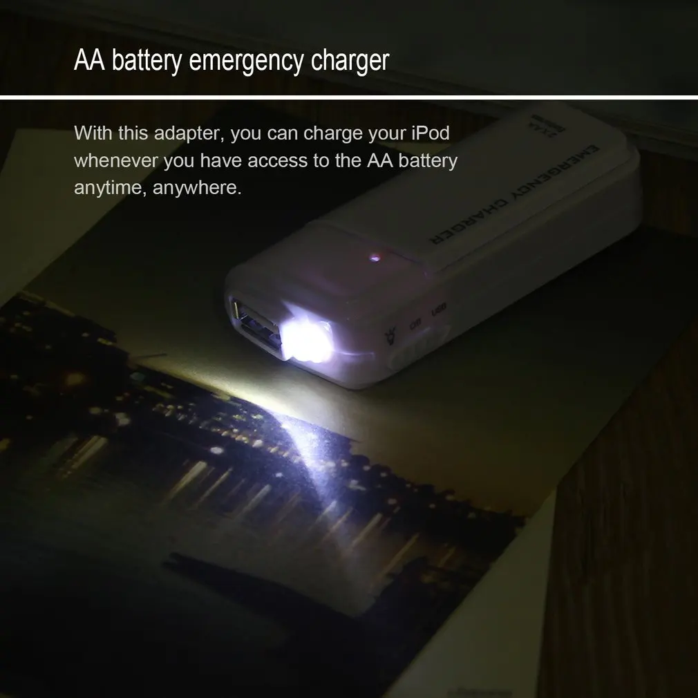 2021 universal portable usb emergency 2 aa battery extender charger power bank supply box for iphone mobile phone mp3 mp4 white free global shipping