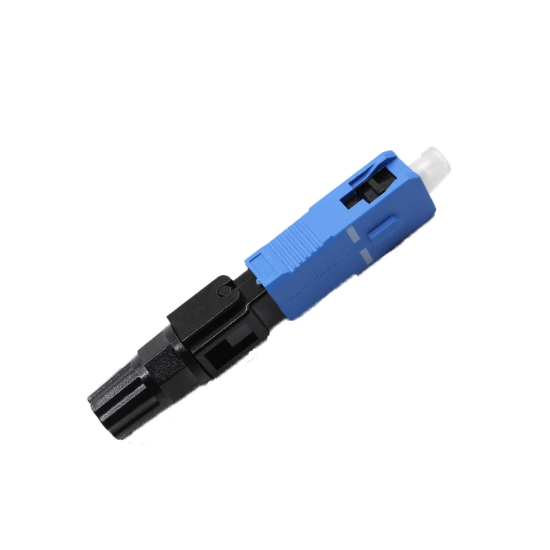 Free shipping 100pcs/lot ≤0.3dB 8802-TLC/3 60mm SC UPC single-mode FTTH Fiber Optic SM Fast Connector SC/UPC Quick-Connector