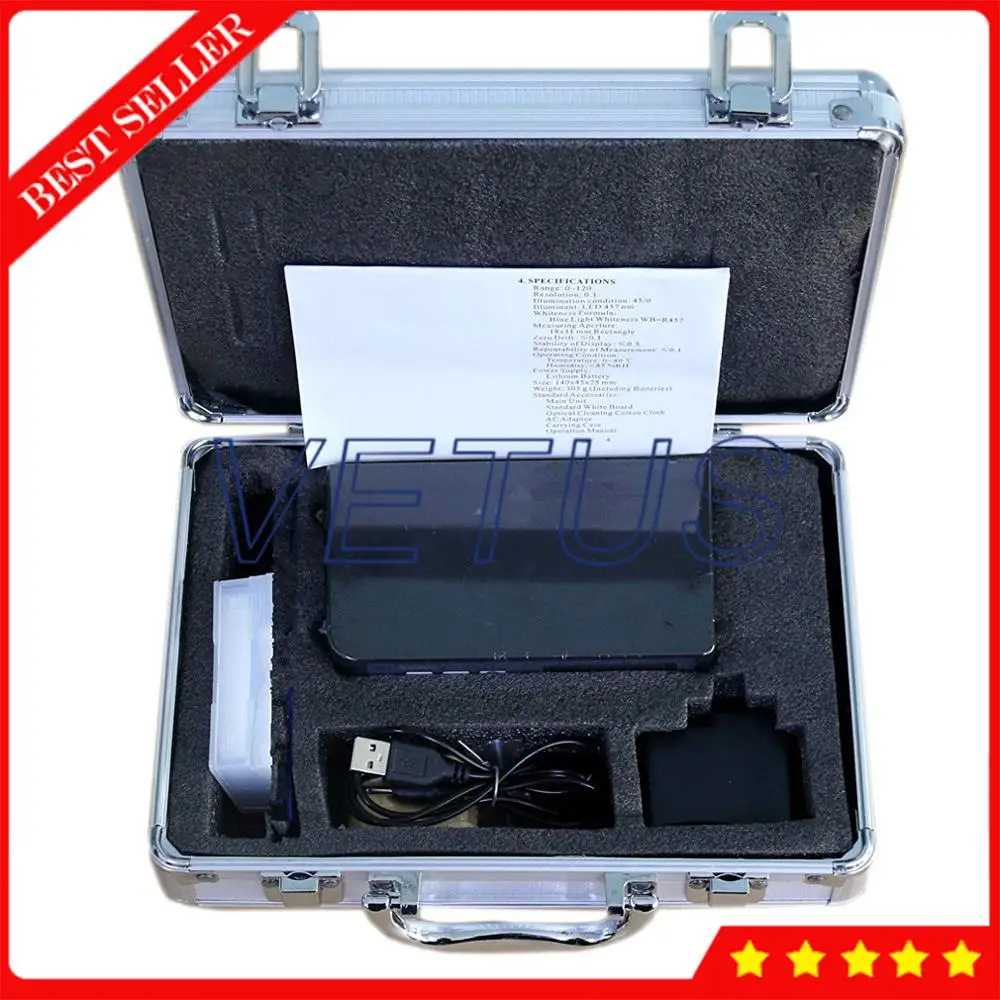 Цифровой Измеритель Белизны тестер анализатор с диапазоном 0 ~ 120 Разрешение 1
