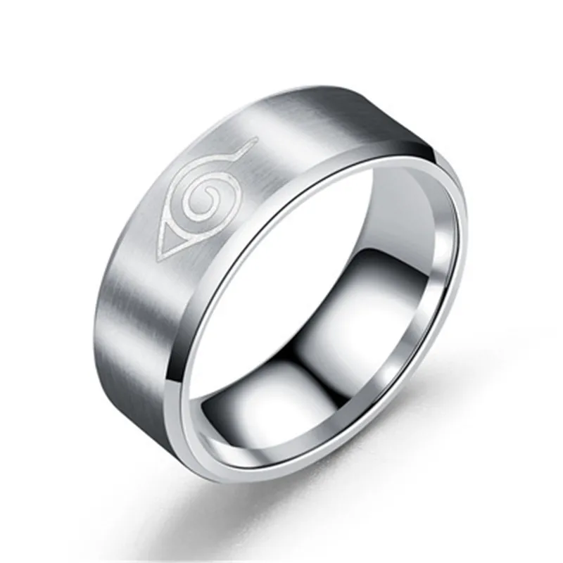 Anime Cosplay Fashion Simple Stainless Steel Ring Glossy Matte Double Beveled Edge High Quality Unisex Couple Ring Gift J-hope