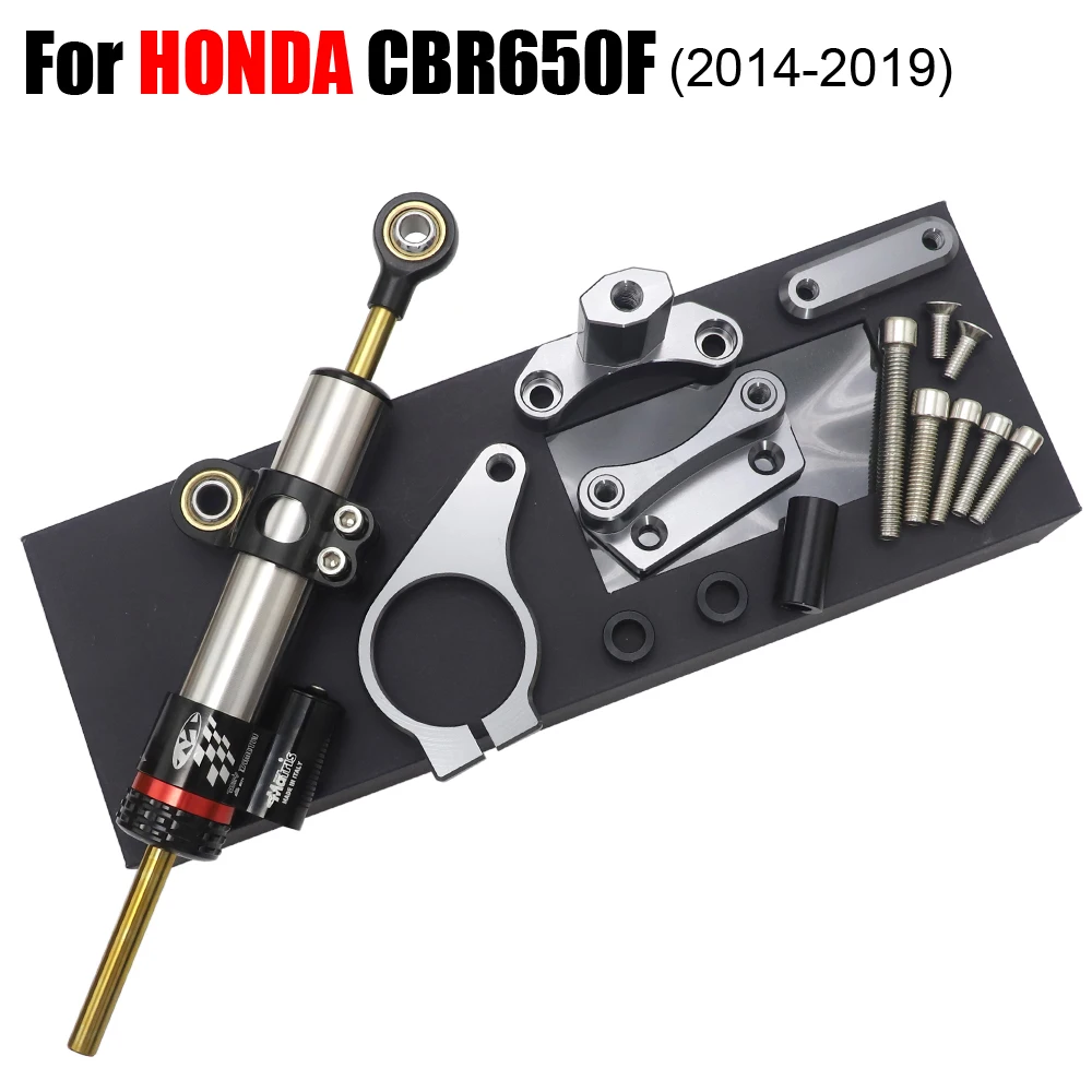 Мотоциклетный демпфер руля стабилизатор Регулируемый Линейный с кронштейном