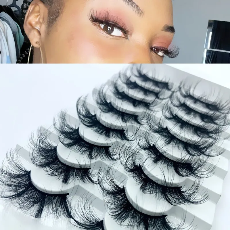 

New 8/10 pairs 15-25mm Mink lashes false eyelashes dramatic fake lashes makeup long Lashes extension empty eyelashes maquiagem