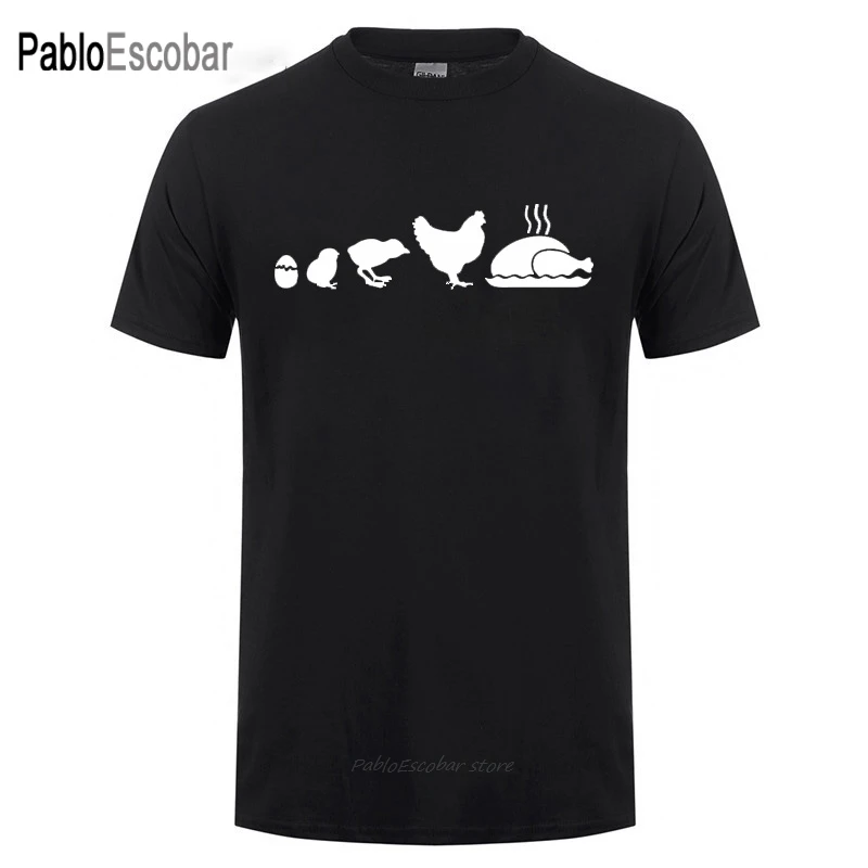 Футболка Evolution Egg To Chicken для мужчин и женщин Уличная Повседневная футболка с