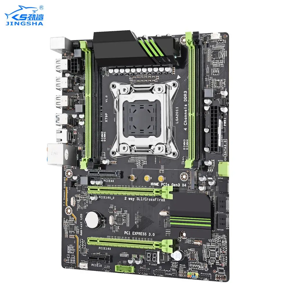 Материнская плата MATX с экстремальной производительностью для игр, чипсет Intel 7 серии LGA2011, материнская плата с четырехканальными разъемами DDR3, 64 ГБ, 1866 МГц, M.2