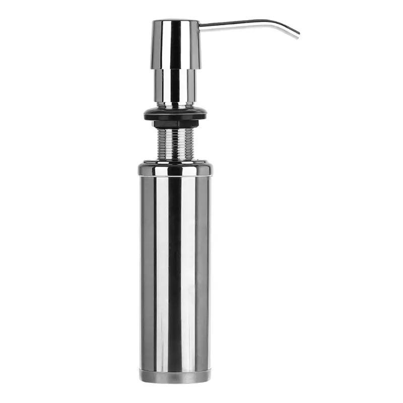 

300ml Soap Dispenser Lotion Pump Liquid Detergent Built-In Installation Hand Sanitizer Organizer Stainless Steel For Bathroom