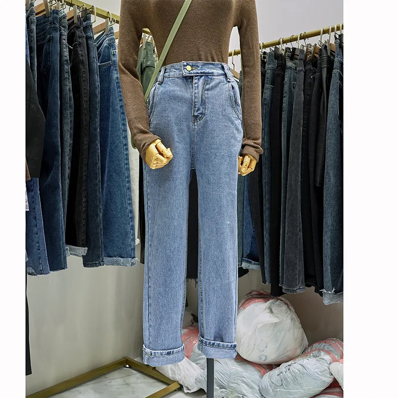 Винтажные джинсовые штаны-шаровары с высокой талией и неровным поясом новые