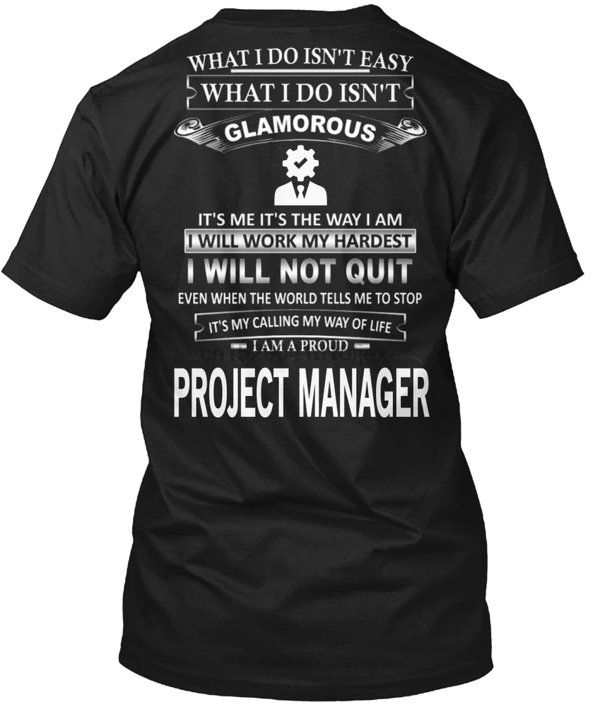 Мужская футболка I AM A PROUD PROJECT MANAGER женские футболки |