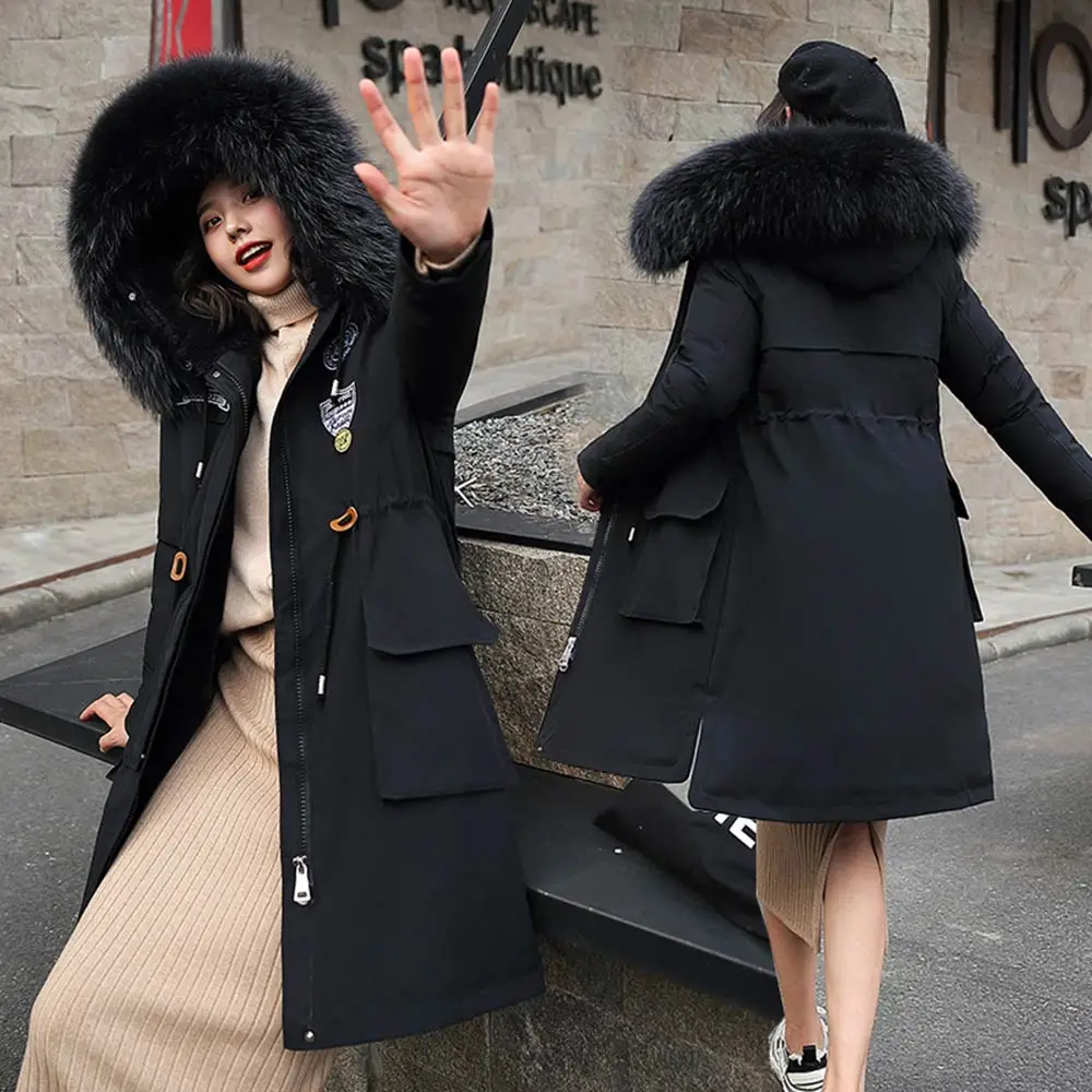 Женская куртка с капюшоном Vielleicht длинное зимнее пальто в стиле милитари парка