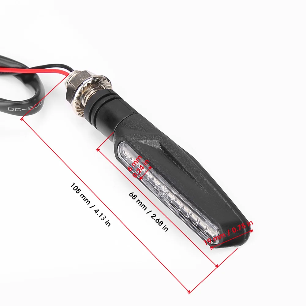 

For MT07 MT09 R1 R3 R1200GS Motorcycle 4PCS LED Turn Signals Light Tail Flasher Flowing Waterproof Blinker IP68 Universal