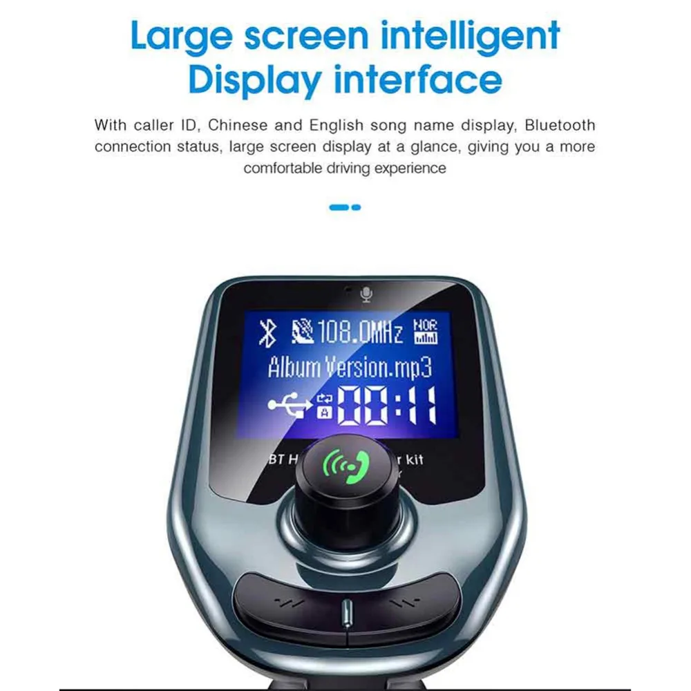 Беспроводной Bluetooth MP3 радио передатчик адаптер автомобильный Bluetooth FM передатчик USB зарядное устройство AUX вход с ЖК-дисплеем музыка Playe