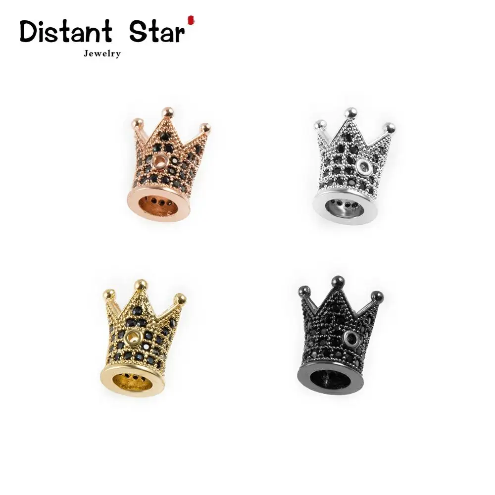 Золотая Корона 12*11 мм медные кубические циркониевые бусины сделай сам ювелирные