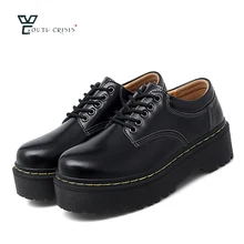 Youth Crisis Square Heel Women's Shoes 35-41 Women's Leather Shoes Zapatos Mujer Thick-soled Increased Waterproof PU Heel Height (2)