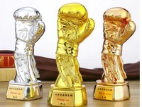 world cup resin gold plated boxing trophy creative competition fight boxing king trophy custom boxing fan memorial gift