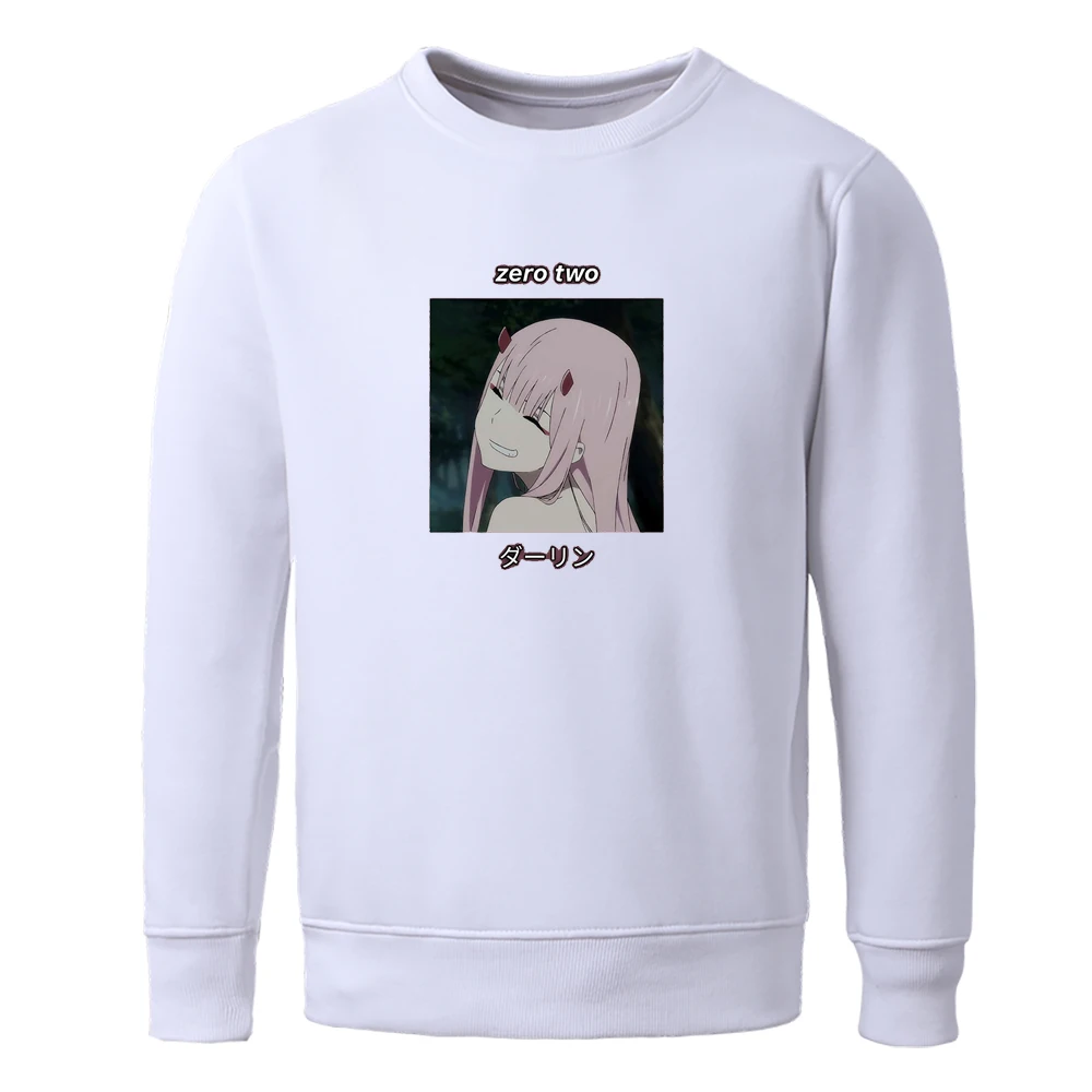 

Zero Two Cartoon Pretty Girl Printing Sweatshirt Mens Punk Round Neck Men's Hoodies Korean Fashion Brand Men Sweatshirts