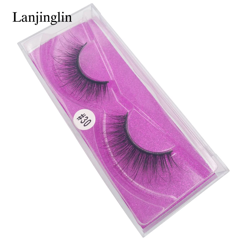 LANJINGLIN 1 пара накладных ресниц норковые ресницы 3d норковые волосы maquillaje поддельные ресницы ручной работы Макияж Наращивание ресниц cilios