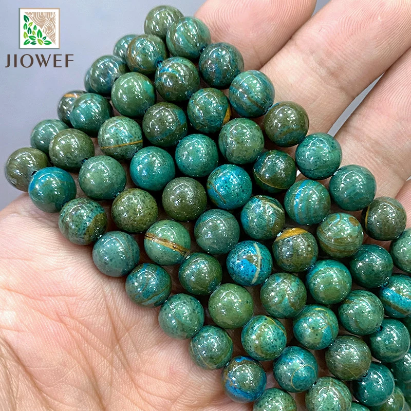 Синий зеленый краситель Малахитовый яшмы вокруг бусины для самостоятельного