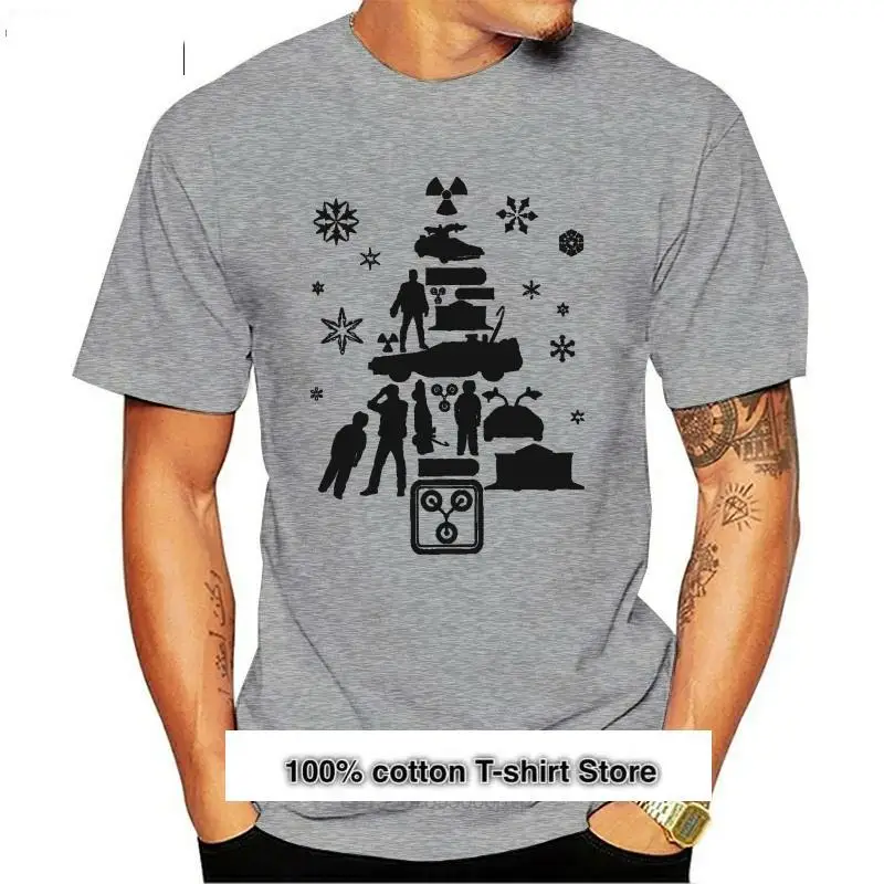 

Camiseta con estampado de Regreso al futuro para hombre y mujer, ropa con silueta de árbol de Navidad, divertida, nueva