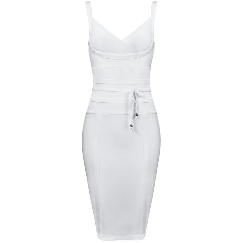 

INDRESSME 2020 Women's New Fashion Sexy Spaghetti Strap Deep V Backless Bandage Dress Sleeveless Bodycon Vestidos Club Party